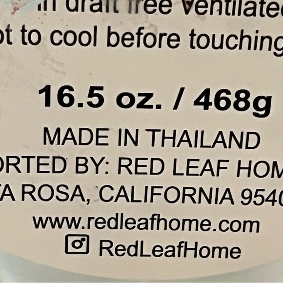 NEW Red Leaf Home Candle Apple Berry Coconut Wax Blend Essential Oils 16.5 oz - Picture 7 of 8